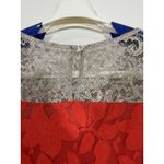 Anthropologie Moulinette Soeurs Glitzen Lace Peplum Tank Size 8 Orange Red Motif Photo 9