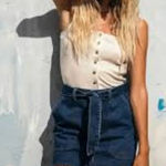 Billabong Live Simple Indigo Denim Skirt Dark Wash Size 29 Photo 0