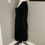 REBORN NEW YORK Solid Black Classic Knee Length Dress 1X Long sleeve ribbed Photo 2