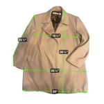 Tan Wool Blend Coat Floral Lined Neutral Academia Fall Winter Warm Jacket size M Size M Photo 1