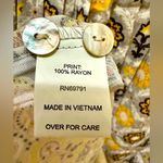 ANTHROPOLOGIE FIG & FLOWER blouse size Medium 100% rayon New Yellow Photo 5