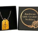 Bookish Box Blood and Ashes Quote Dagger Necklace Photo 0