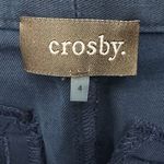 Crosby Flat Front Straight Leg‎ Pant, Womens Size 4 Navy Blue Chino Pants Photo 6