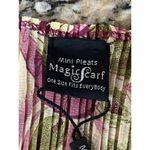 magic scarf company Pleated One Size Stretch Satin Blouse O/s Classic Modest Brown Photo 6