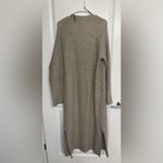H&M Ribbed Longline Cardigan XS Taupe Cozy Knit Duster Photo 1