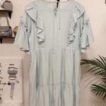 NWT En Saison Poplin Baby Doll Baby Blue Mini Dress Size Small Photo 2