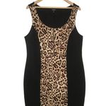 Torrid Dress Womens 2 Leopard Color Block Round Neck Sleeveless Mob Wife Black Photo 0