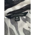 John Mark Zebra Tunic Size M Black White Oversized Lagenlook Wired Collar Size M Photo 7