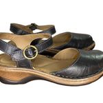 Josef Seibel Catalonia 61 Black Leather Mary Jane Sandals Adjustable Strap comfy Size 7 Photo 2