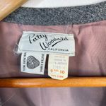 Vintage 60s 70s Patty Woodard Wool houndstooth Plaid Long mod Vest womens 10 S M Gray Size M Photo 9