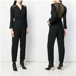 Sandro Noya wrap-effect macramé lace-paneled crepe jumpsuit EUR 40 Photo 1