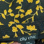 City Chic  Dress Edina Floral Yellow Black Size 16 Photo 10