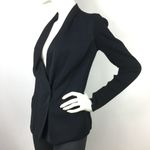 Vince  Draped Blazer with Ribbed Knit Sleeves Size 0 Photo 13