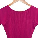 Le lis   Collection Fuchsia Ribbed Body Suit Short Sleeve Cutout Back Large NWT‎ Photo 2