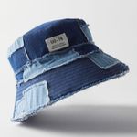 Urban Outfitters Frayed Patchwork Bucket Hat NWT Photo 0