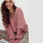 Free People Brookside Oversized Dolman Reverse Seam Tunic Sweater Sz L Photo 3