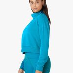 Beyond Yoga NWT All Time Cropped Pullover Long Sleeves In Blue Size X-Large Photo 11
