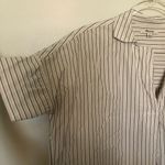 Madewell  Courier Button Back Shirt in Stripe Play Liam White Wash Small Photo 2