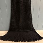 AllSaints Mesh Dress Women’s Size 4 Hand Embellished Sequin Beaded Swim Cover Up Black Photo 2