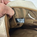 Kate Landry Cream Leather Shoulder Bag with Studded Straps made in Italy Photo 9