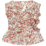 Pacific&Co Women’s XS NY &  Pink Cream Ruched Side Tie Top Blouse Photo 0