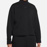 Nike Sportswear Tech Fleece Turtleneck Sweatshirt Black Oversized Fit Cropped Photo 0