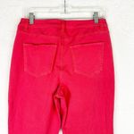 John Mark  Straight Leg Ankle Jeans Size 8 Stretch Raw Hem Coral Salmon Photo 4