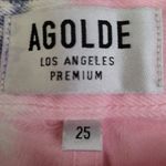 AGOLDE  PINK CUSTOM TIE DYE RAW HEM BERMUDA SHORTS SAMPLE STYLE 25 Photo 13
