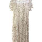 Oliphant White Shift Dress Gold Sequin & Tassels Size XS Photo 0
