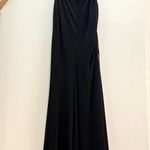 La Femme 29444 V-Neck Ruched Criss Corss Back Slit Gown Photo 5