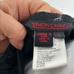 Simon Chang Black Lace Asymmetrical Ruffle Midi Skirt Size 4 Photo 1