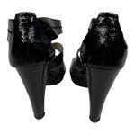 Michael Kors  Berkley T-Strap Heels Dress Sandals Black Patent Crinkle 9M  Photo 5