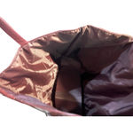 Burgundy Tote Bag Faux Leather Vinyl Shoulder Bag Everyday Carryall Shopper Red Photo 4