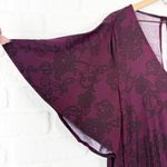 Torrid Purple Black Lace Print Wide Leg Challis Jumpsuit NWT 2 Women's 18-20 Photo 3