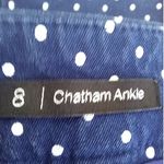 Talbots Garden Dot Chatham Ankle Pants-Size 8-Bi-Stretch-Twill-Welted Pockets Photo 7