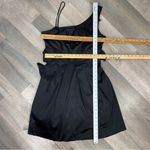 Teeze Me Juniors Satin Taffeta One Shoulder Rosettes Dress Black 11 Photo 10