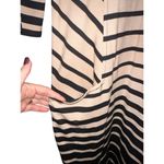 J. McLaughlin  Women’s Dress Black Tan Neutral Stripe M Stretch office church Photo 1