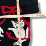 Hasting & Smith Vintage 90s Cat Sweater Hastings & Smith Black Novelty Jingle Bell L Photo 3