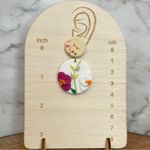 Handmade Polymer Clay Flower Garden Earrings Pink Photo 1