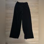 None NEW Black Plisse Wide Leg Lounge Pants Lettuce Edge M/30” inseam Photo 1