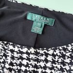 Ralph Lauren Lauren  Houndstooth Ruched Sheath Dress Size 8P Black White Photo 6