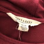 American Eagle Soft & Sexy Mini Dress A Line Cold Shoulder Burgundy XS Photo 2