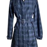 Merona Navy plaid rain jacket Photo 0