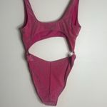 SKIMS pink glitter sparkle sexy cutout monokini swimsuit one piece size 3X Photo 7
