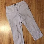 Talbots  Signature Plaid Cropped Ankle Pants Pink Blue Cotton Spandex 8 Women's Photo 0