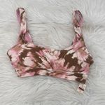 Aerie  Womens Sports Bra S Pink Tie Dyed‎ Square Neck Pullover Activewear NWT Photo 1