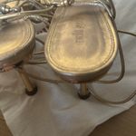 Cult Gaia  Gold Lace Up Heels Photo 2