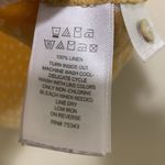 Rachel Zoe  100% Linen Polka Dot button up short sleeve top woman size LARGE Photo 3