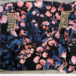 Thalia Sodi  Black Floral Tank Top with Chain Straps Size XS/XCH Photo 4