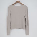 American Giant Women's Luxe Rib Square Neck Cardigan Size L Tan Size L Photo 4